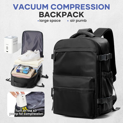 Vacuum Compression Expandable Travel Backpack & Laptop Bag