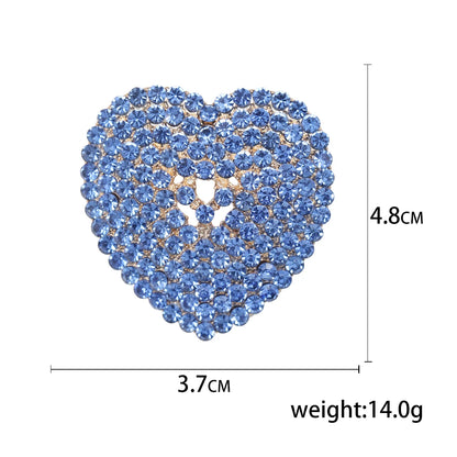 Valentine's Day Romantic Rhinestone Heart Brooches
