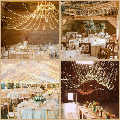 LED String Lights Clear Wire Warm White Christmas Lights