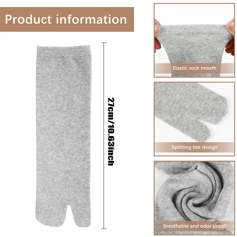 Women's Japanese Split-Toe Tabi Crew Socks