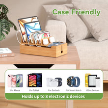 Bamboo Charging Station for Multiple Devices