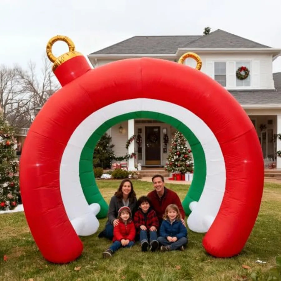 10.5 FT Christmas Inflatables Ornament Tunnel Arch Outdoor Decorations