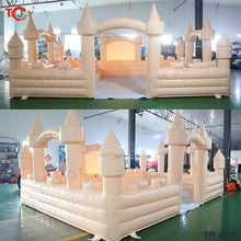 Inflatable 6x4m Pink Ball Pit White Wedding Bounce House Inflatable Ball Pool with Blower
