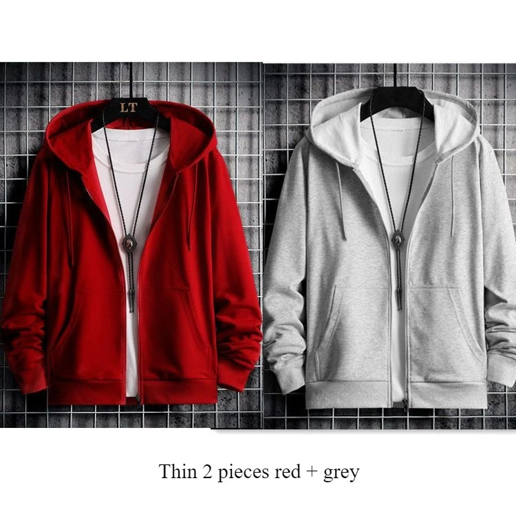 Men's Thermal Sherpa-Lined Zip-Up Fleece Hoodie