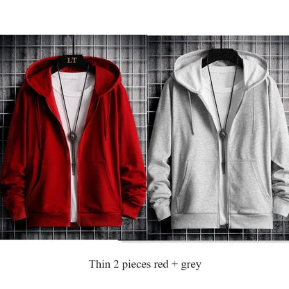 Men's Thermal Sherpa-Lined Zip-Up Fleece Hoodie