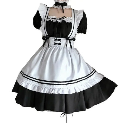 Women's Black Cute Lolita Maid Costume - Anime Cosplay Dress Set