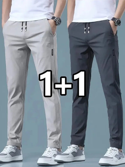 2Pces Stretch Slim Elastic Waist Joggers