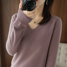 V-neck Pullover Lace Neck Sweaters