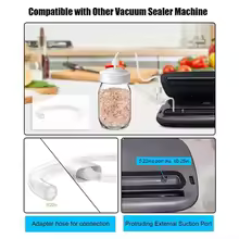 A61I Jar Sealer Vacuum Kit - Compatible With Foodsaver Vacuum Sealer Machine