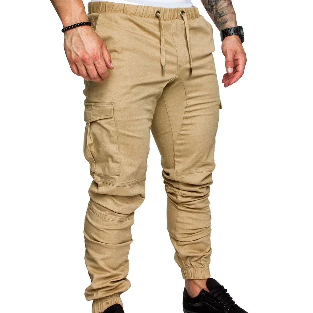 Drawstring Adjustable Slim Fit Athletic Pants