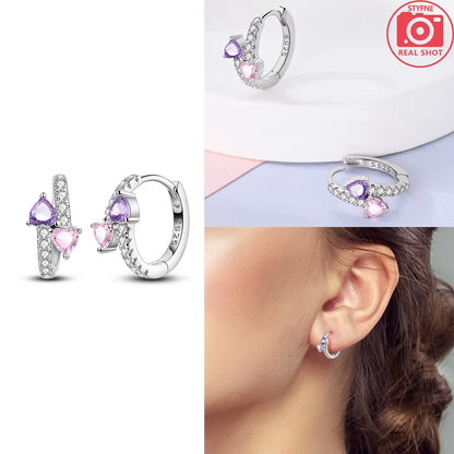 925 Sterling Silver Dancing Bee Hoop Earrings – Cute Enamel Zircon Jewelry