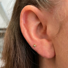 925 Sterling Silver Heart Flat Push-Back Zircon Piercing Stud Earrings