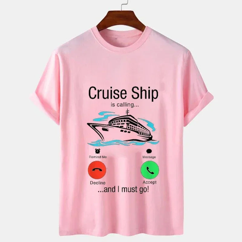 Unisex Casual Cruise Graphic T-Shirt – Short Sleeve Vacation Tee