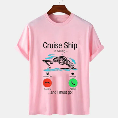 Unisex Casual Cruise Graphic T-Shirt – Short Sleeve Vacation Tee