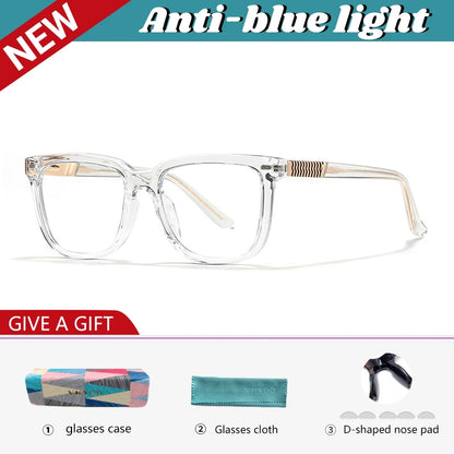 VICKY Retro Geometric Square Design Anti-blue Light Reading Glasses