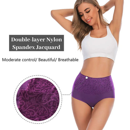High-Waist Tummy Control Cotton Briefs 3-Pack