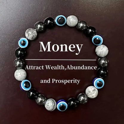 Amethyst Tiger Eye Crystal Quartz Bracelet