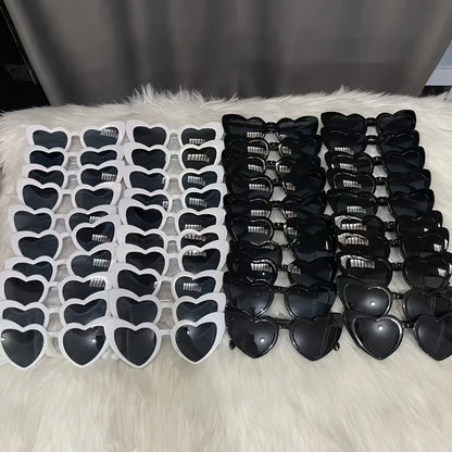 40Pcs Heart-Shaped Party Sunglasses Set