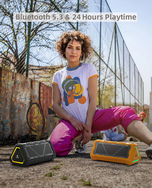 MLOVE P3 40W Portable Outdoor Bluetooth Speaker – IPX7 Waterproof with RGB Lights