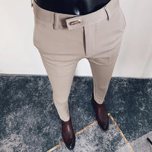 Slim Fit Solid Color Dress Pants