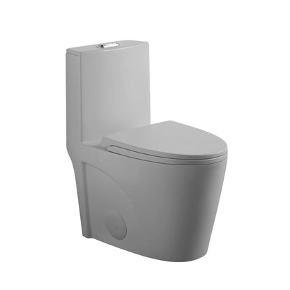 Tornado Flush Elongated One-Piece Toilet with Soft-Close Seat