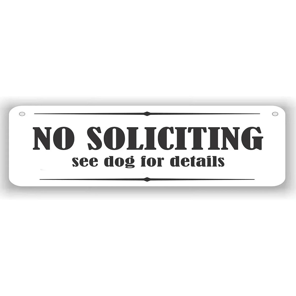 No Soliciting Vintage Metal Aluminum Sign
