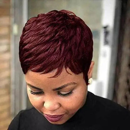 Women's Synthetic Layered Short Pixie Cut Wig