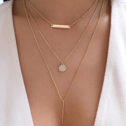 5pcs Simple Braided Bead Chain Necklaces