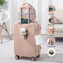 Small Cup Holder Trolley Suitcase