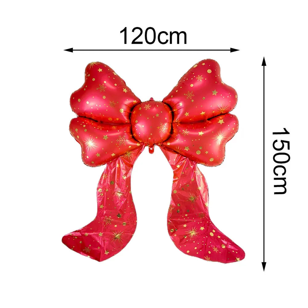 Large Standing 4D Foil Christmas Balloon - Inflatable Holiday Decor with Base