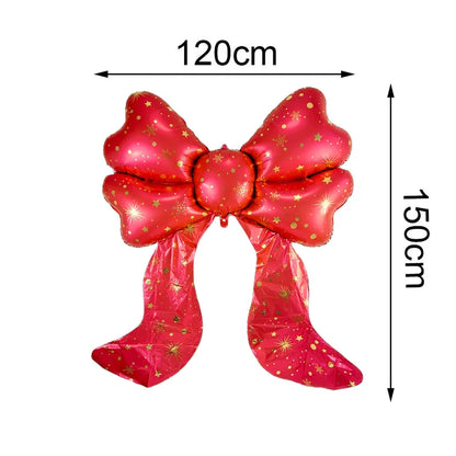 Large Standing 4D Foil Christmas Balloon - Inflatable Holiday Decor with Base