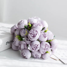 Rose Pink Peony Artificial Flowers Bouquet