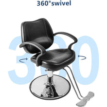 Beauty Salon Barber Chair with 6'' Adjustable Seat Height & 360 Degree Rolling