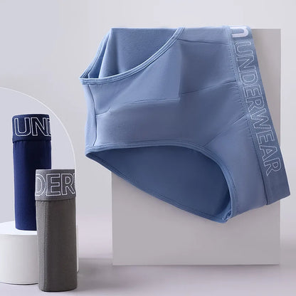 4-Pack Men's Breathable Elastic Briefs - Letter Print Waistband Underwear