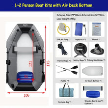1.75m Inflatable Fishing Raft with Paddles Pump Carry Bag Tools