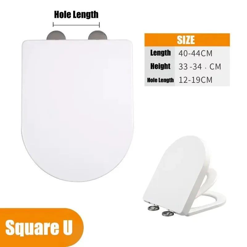Slow-Close Double Layer Toilet Seat with Built-in Child Potty Training Cover