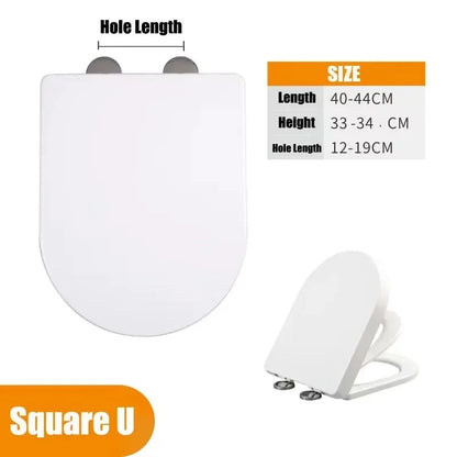 Slow-Close Double Layer Toilet Seat with Built-in Child Potty Training Cover