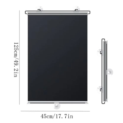 Retractable Full Blackout Cordless Roller Blinds - No-Drill Window Privacy Sunshade