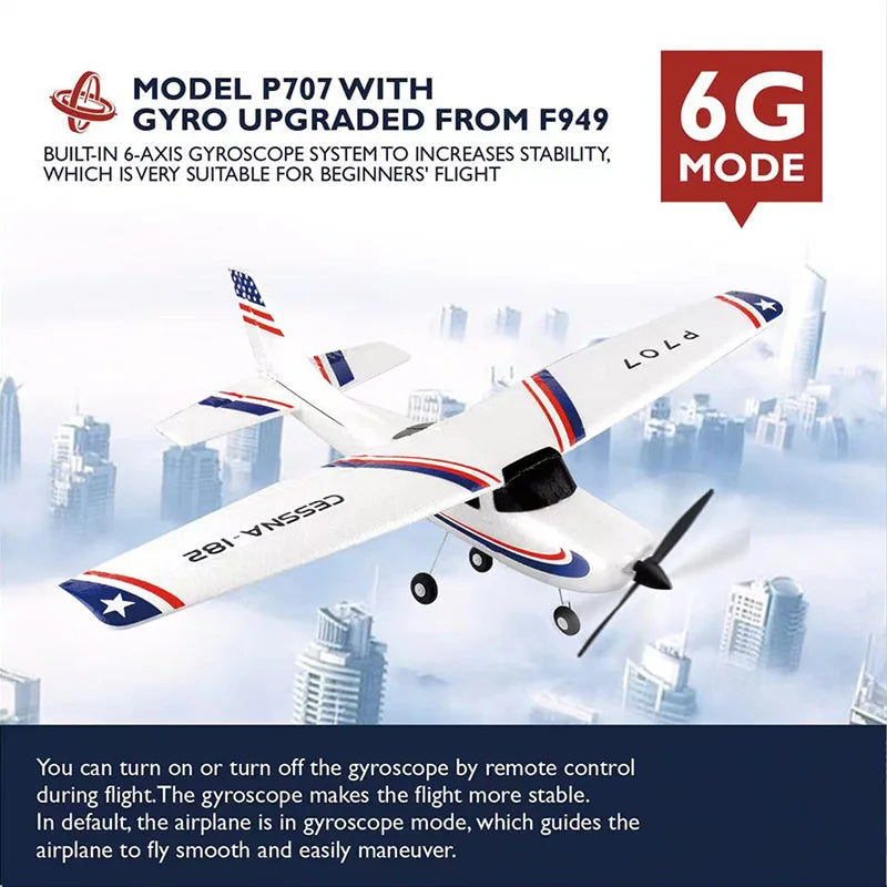 Park10 RC P707G 2.4G 3D/6G With Gyroscope 3Ch RC Airplane