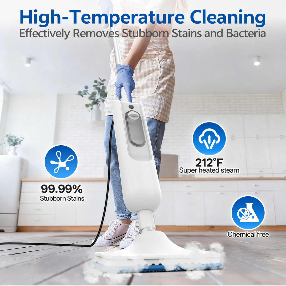 Vastorm Powerful 6-in-1 Handheld Scrubbing Steam Vacmop