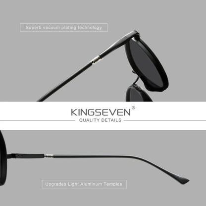 KINGSEVEN Round Frame Polarized UV400 Sunglasses