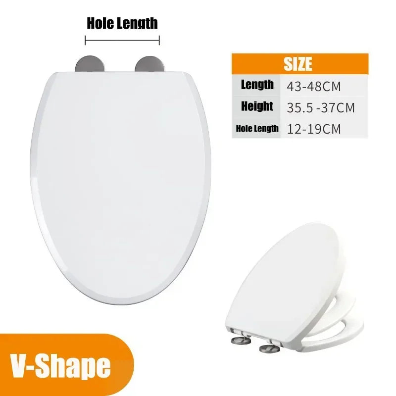 Slow-Close Double Layer Toilet Seat with Built-in Child Potty Training Cover