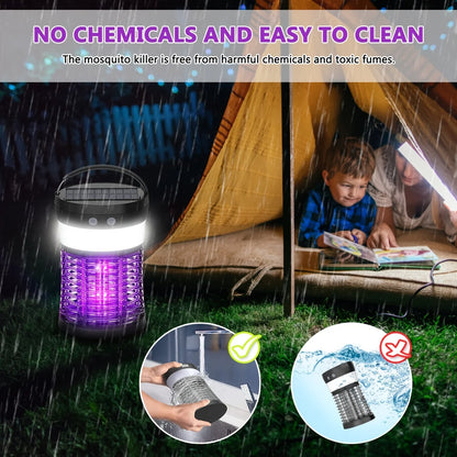 Electric Solar Mosquito Killer 3000V Rechargeable