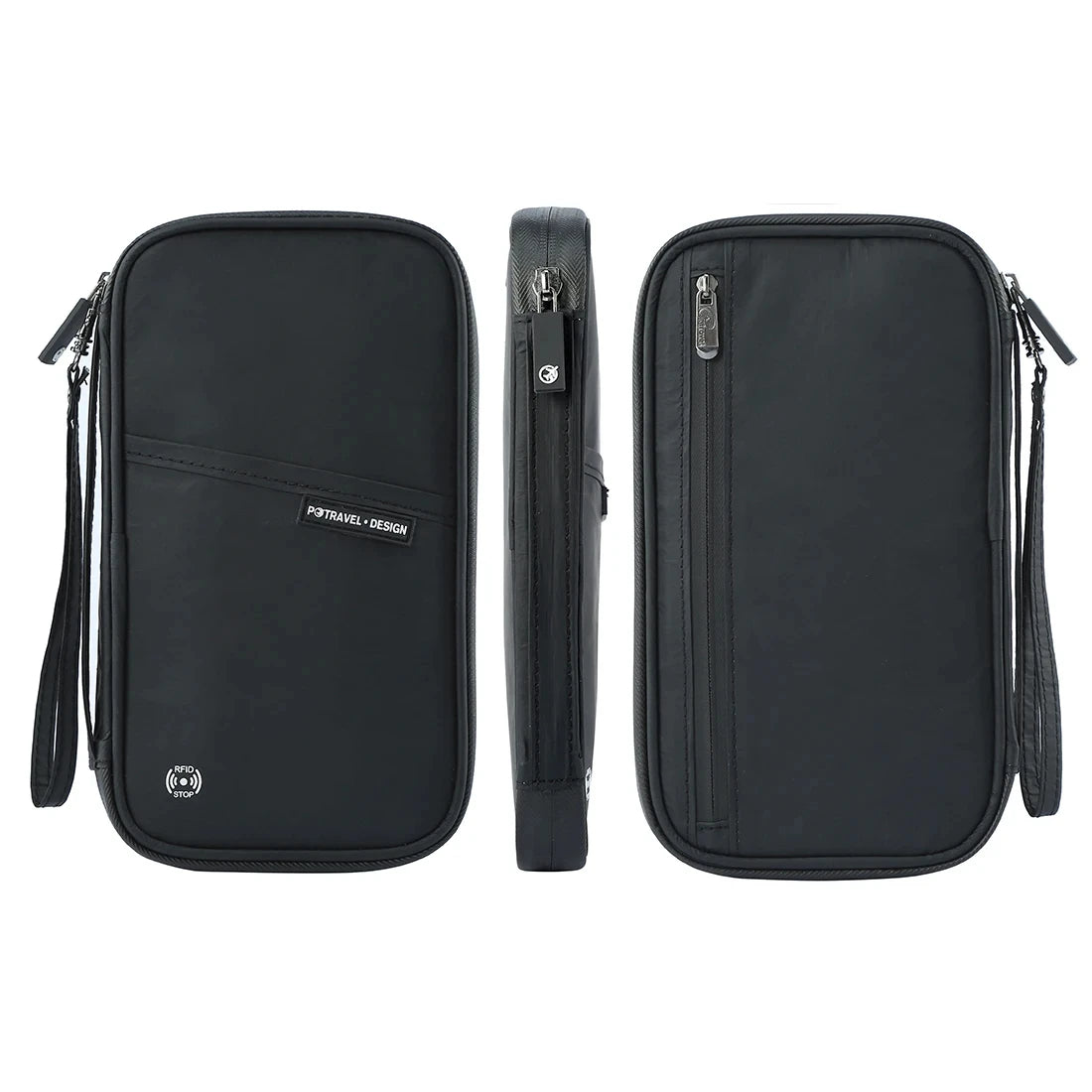 RFID Blocking Family Travel Passport Wallet – Crossbody Document & Ticket Organizer Bag