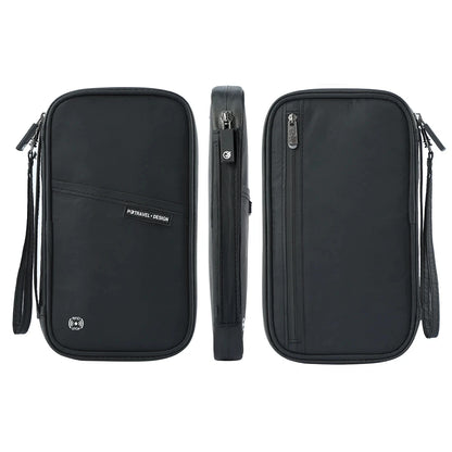 RFID Blocking Family Travel Passport Wallet – Crossbody Document & Ticket Organizer Bag