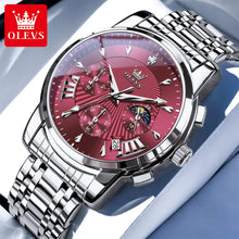 OLEVS Waterproof Stainless Steel Chronograph Quartz Watch
