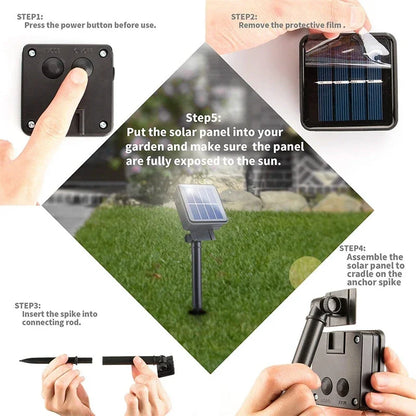 LED Solar String Fairy Lights for Outdoor Patio & Garden