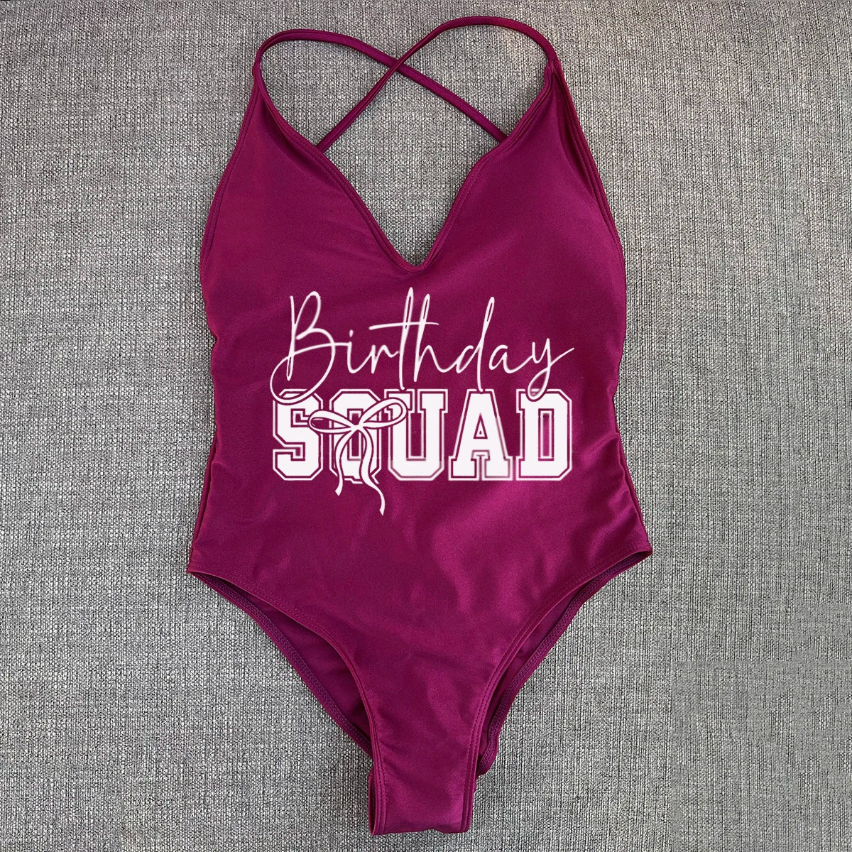 Padded One Piece Swimsuit Birthday Bathing Suit