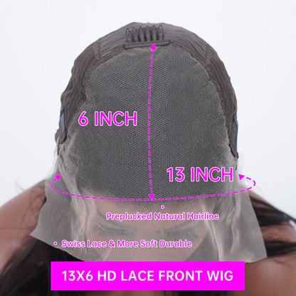 13x6 HD Lace Deep Wave Human Hair Wig (180% - 200% Density)