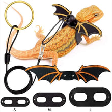 3 Pcs Adjustable Bearded Dragon Leash With Bat Wings